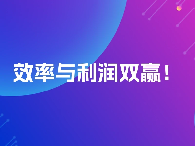 效率与利润双赢！