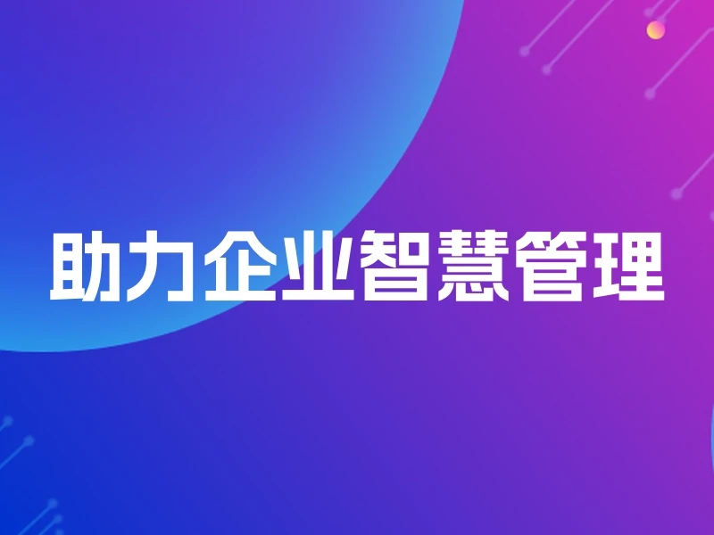 助力企业智慧管理